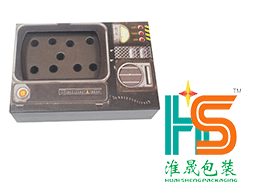 Custom packaging box with window for pins